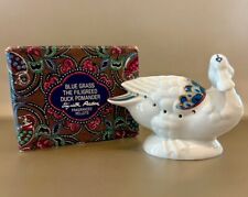 Vintage Elizabeth Arden Porcelain Filigreed Duck Pomander Blue Grass Byzantium picture