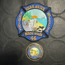 Clearwater Fire & Rescue Station 46 Collectible Coin And Patch - The Beach House picture
