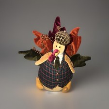 Thanksgiving Turkey Fall Doll figure Decoration Decor VTG 90’s picture