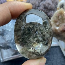 WOW！！！Rare Natural Clear Green Phantom Ghost Garden Quartz Rainbow Crystal 76g picture