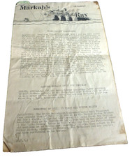 VINTAGE  NEWSLETTER  USS MARKAB MARKAB'S RAY OCTOBER 1945 picture