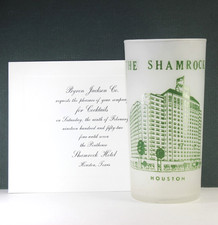 The Shamrock Hotel Houston Glass Tumbler 4-3/4