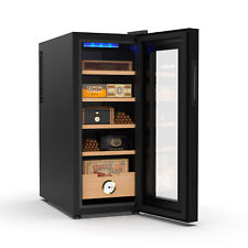 35L Electric Humidor Cigar Cooler w/ Spanish Cedar Wood Shelves, 250 Capacity picture