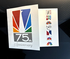 NBC TV Network Media Employees 75th ANNIVERSARY Peacock PIN,  2002,   All Logos picture
