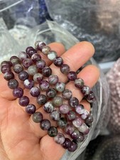6mm 10pcs Genuine Tourmaline Round Smooth beads bracelet picture