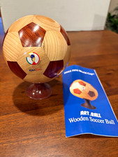2002 FIFA World Cup Korea/Japan ART.BALL Wooden Soccer Ball w/ Box picture
