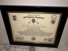 28TH INFANTRY REGIMENT / COMMEMORATIVE - CERTIFICATE OF COMMENDATION picture