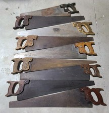 Vintage Warranted Superior Hand Saw Mixed Lot Of 9 Tools  picture