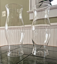 Colonial Williamsburg Style Glass Hurricane Candle Shade Globes-13 & 13 1/8
