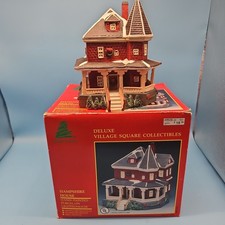 Vintage 1993 Caldor Dickensvale Lemax  Red Victorian House #35064 *No Light picture