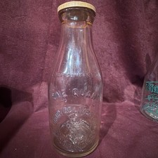 RARE VINTAGE 1 QT ANTIQUE MILK BOTTLE”DDC”DAIRY DELIVERY CO. SAN FRANCISCO  IPC6 picture
