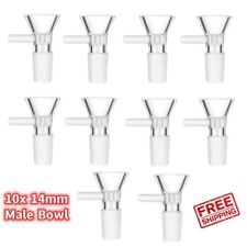 10X 14mm Male Glass Bowl For Water Pipe Hookah Bong Replacement Head picture