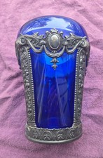 Antique Jennings Brothers Cobalt Blue Glass Vase – JB 2461 – 8-Inch Variation picture