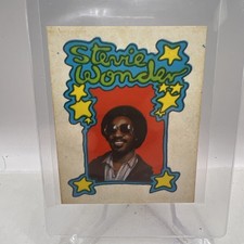 STEVIE WONDER STICKER Card 1981 Spanish pop & music rock stars ESCUDOS #177 picture