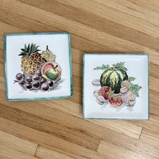 Italian Tiles, Vintage, Hand Painted Plaques picture