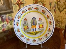 French Henroit Quimper Plate Signed Early 2000s picture