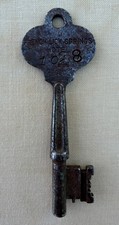 Antique c.1930s French Lick Springs Hotel Room 1028 RUSSWIN Skeleton Key 3-1/2” picture