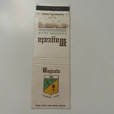 Wayzata Country Club CWC Wayzata MN Vintage Matchbook Cover SMB34-1 picture