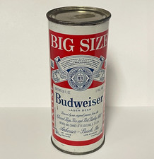 16 OZ BUDWEISER LAGER BEER FLAT TOP CAN by Busch St Louis MISSOURI BIG SIZE picture