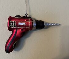 GLASS ORNAMENT~ELECTRIC DRILL~POWER TOOLS~CARPENTER~DO IT YOURSELF picture