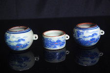 Blue & White Porcelain Feeders Bowl Cup for Chinese Bamboo Bird Cage Landscaping picture
