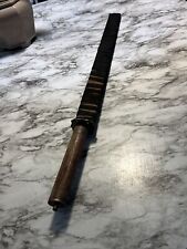 Pakistan Vintage Brass & Wood Handled Sword Sabre 37 In. Long w/  Sheath picture