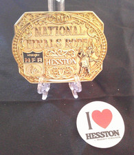 National Finals Rodeo 2017 Belt Buckle, Gold,  Hesston/Montana Silversmith , New picture