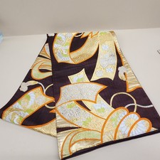 ANTIQUE Japanese Kimono FUKURO SILK OBI BEAUTIFUL Bow Pattern 12
