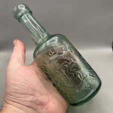 GENUINE VICTORIAN DUMP DUG GLASS BEER BOTTLE SAMPSON BROTHERS SUTTON IN ASHFIELD picture