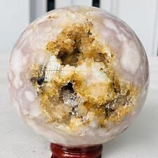 Natural Cherry Blossom Agate Sphere Quartz Crystal Ball Healing 860G picture