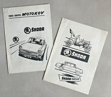 Skoda 1000MB Two Car brochures 1969 in English VARY RARE picture