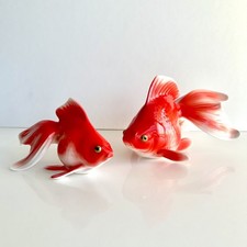 Vintage Noritake Bone China Goldfish Figurine Pair (6