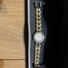 Junk HERMES Clipper Watch Gold Discontinued With Box Guarantee Links Rare picture