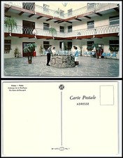 CANADA Postcard - Sainte-Anne-de-Beaupré, Patio, Auberge de la Basilique DB picture