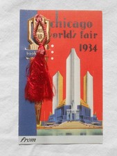 1934 Chicago World's Fair Brass Bookmark Letter Opener Federal Building picture