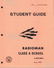 600 page May 1984 Navy Radioman A School Student Guide A-202-0014 Manual on CD picture
