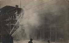 Ogdensburg New York NY Cancel - Large Active Fire c1913 Real Photo Postcard picture