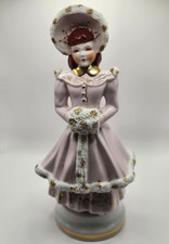 Vintage Maruyama Occupied Japan Ceramic Lady in Pink Dress Figurine - Spaghetti picture