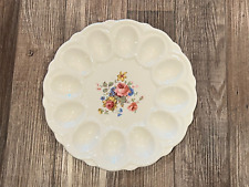 Vintage E&R American Artware 12 Deviled Egg Platter Floral Design 9