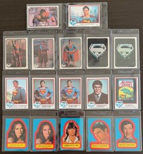 1978 TOPPS SUPERMAN STICKER CARD LOT #1 #2 #64 PORTRAIT OF SUPERMAN (LOW GRADE) picture