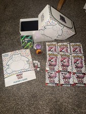 Used Pokemon 151 ETB w Sealed Snorlax Promo. 9 OPENED Pack Arts With No Cards picture