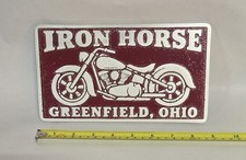 IRON HORSE GREENFIELD, OH Cast Aluminum Car Club Plaque picture