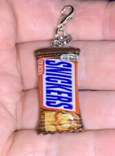 Snickers Mini Candy Bar Charm Zipper Pull & Keychain Add On Clip picture