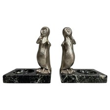 Rare pair of French Art Deco bookends featuring ‘Alfred the Penguin’, circa 1935 picture