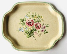 Vintage Avon Floral Metal Tray Made in England for Avon picture