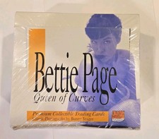 Vintage 1996 Bettie Page Queen of Curves Factory Sealed Wax Box 36 Packs Rare picture