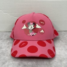 Disney Minnie Mouse Adidas Snap Back Hat Cap Children OSFM Pink Red Polka Dot picture