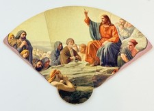 Vtg Summer's Funeral Home Boise Idaho Folding Advertising Fan Religious Jesus picture