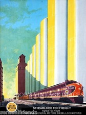 Bern Hill Chicago Great Western CGW Railroad train Poster lrge picture