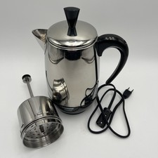 Vintage Farberware 8 Cup Coffee Pot Electric Percolator Stainless FCP-280 WORKS picture